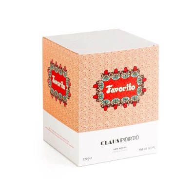 Abbildung von Claus Porto Kerze Favorito RED Poppy Candle Duftkerze, Größe: 270 g, Transparent