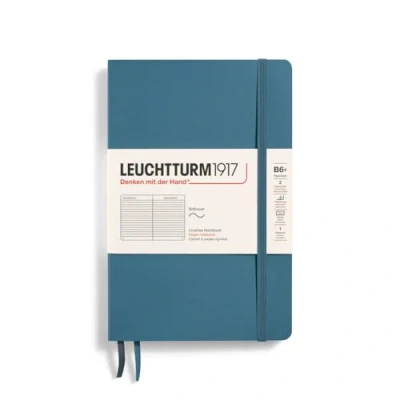 Abbildung von LEUCHTTURM1917 365644 Notizbuch Paperback (B6+), Softcover, 123 nummerierte Seiten, Stone Blue, Liniert
