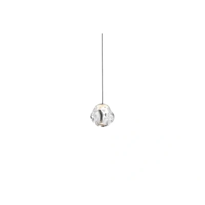 Abbildung von LOOM DESIGN LED Hängeleuchte Ice Ball, chrom/klar, Ø 10,5 cm