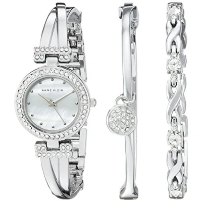 Abbildung von Anne Klein Damen Armbanduhr und Armband Set mit Premium Kristallakzenten
