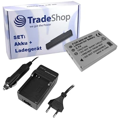 Abbildung von Angebot IM Set: Trade Shop Kamera Li Ion Akku 950mAh + Ladegerät mit Kfz Adapter für Maginon Slimline X4 X5 X6 XS7 X50 X60 DC 5080 Performic S5 X 4 5 6 XS 7 50 60 DC5080 S