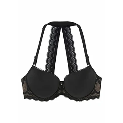 Abbildung von LASCANA Neckholder BH, mit dekorativem Spitzenrücken und Komfort Nackenträger, sexy Dessous