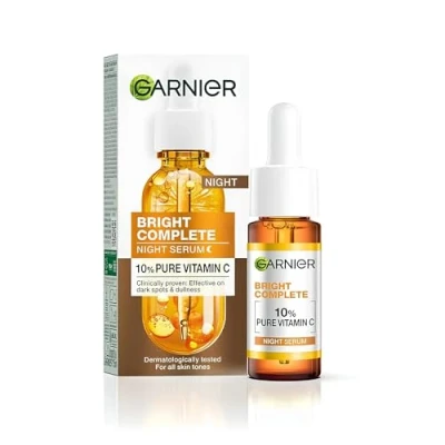 Abbildung von GARNIER BRIGHTENING NIGHT SERUM WITH 10% PURE VITAMIN C 30 ML