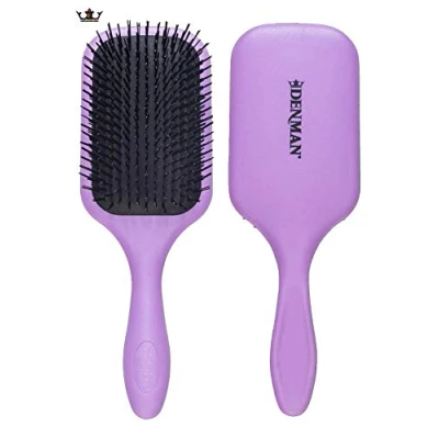Abbildung von Denman Haarbürste (Langhaarbürste) D90L Tangle Tamer Ultra, Entwirrungs und Pflege Bürste für lange kräftige Haare, Nylonborsten, lila