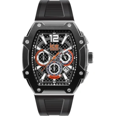 Abbildung von Ice WATCH boliday Black Silver Steel Schwarze Herrenuhr mit Silikonarmband 024363 (Large)