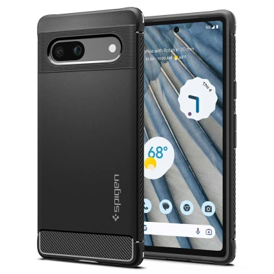 Abbildung von Spigen Rugged Armor TPU Back Cover Schwarz Google Pixel 7A