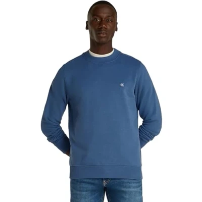 Abbildung von Calvin Klein Jeans Embro Badge CREW NECK Sweatshirt, Herren, Größe: Small, Blue coast
