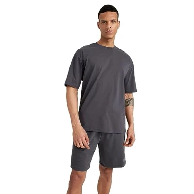 Abbildung von DeFacto Men&#039;s A1624AX T Shirt, Anthra, XS