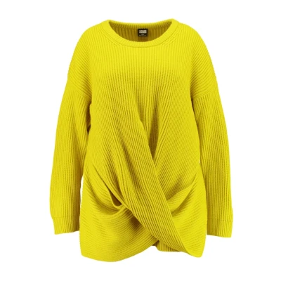 Abbildung von Urban Classics Damen TB2360 Ladies Wrapped Sweater Sweatshirt, Gelb (Lemonmustard 01446), XX Large