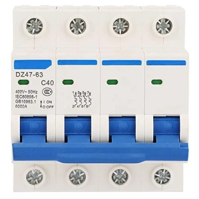 Abbildung von Leistungsschalter,50Hz Leitungsschutzschalter DZ47 63 4P 40A 400V 50Hz Leistungsschalter Luftschalter Miniature Circuit Breaker