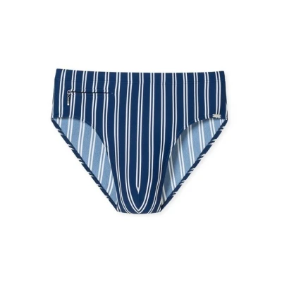 Abbildung von Schiesser Classic SWIM Badehose Slip, Herren, Größe: Medium, Blau, weiß