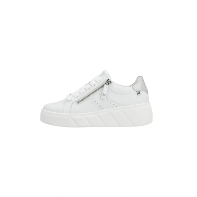 Abbildung von Rieker Evolution Damen Low Top Sneaker W0505, Frauen Halbschuhe,lose Einlage,Plateausohle,straßenschuhe,Strassenschuhe,Weiss (80),40 EU / 6.5 UK