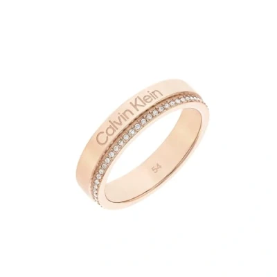 Abbildung von Calvin Klein Ring für Damen Kollektion MINIMAL LINEAR mit Kristallen 35000202D