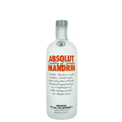 Abbildung von Absolut Vodka Mandrin mit Mandarinen &amp; Orangen Aroma Absolute Reinheit und einzigartiger Geschmack in ikonischer Apothekerflasche 1 x L
