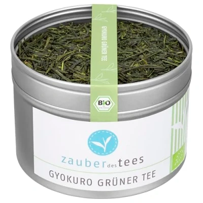 Abbildung von Zauber des Tees Japanischer Gyokuro Tee Bio Premium Grüntee original aus Japan, 1st Flush biologischem Anbau, Japans edelster grüner Tee, hocharomatisch, Spitzen Qualität, 105 g