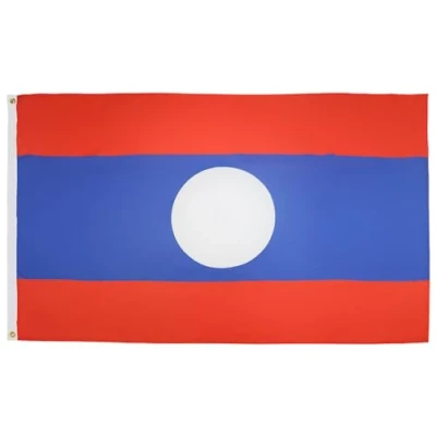 Abbildung von AZ FLAG Flagge Laos 150x90 cm Demokratische Volksrepublik Fahne 100% Polyester mit Messing Ösen 110g