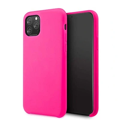 Abbildung von cofi1453® Silikon Soft Case Hülle Schale Bumper Cover Dezent Handyhülle Handyschale Schutz kompatibel mit Huawei P40 Lite in Pink
