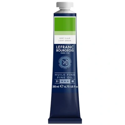 Abbildung von Lefranc Bourgeois 301834 Feine Ölfarbe in hervorragender Qualität,lichtecht mit gleichmäßige Konsistenz, 200ml Tube, ideal für Keilrahmen, Leinwand, Malkarton Mittelgrün