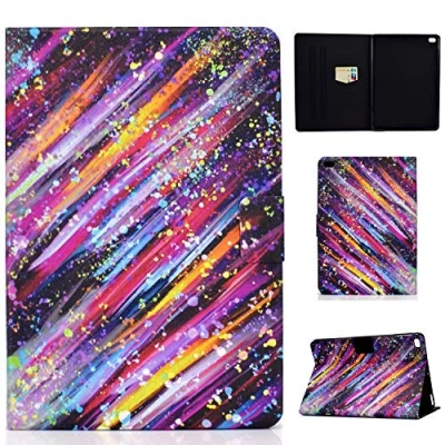 Abbildung von Vkooer Hülle für iPad 9.7 Zoll 2017/2018 (iPad 6./5. Generation) Schutzhülle Air 2, 1 Flip Tasche Case Stand Cover mit Auto Schlaf/Wach Funktion und Kartentasche, Meteor