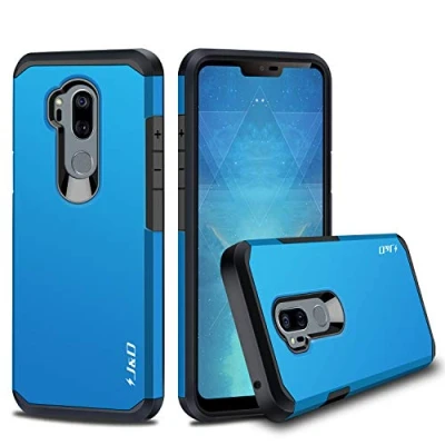Abbildung von J&amp;D Kompatibel für LG G7 Hülle, ThinQ [ArmorBox] [Doppelschicht] [Heavy Duty Schutz] Hybrid Stoßfest Schutzhülle G7, Blau