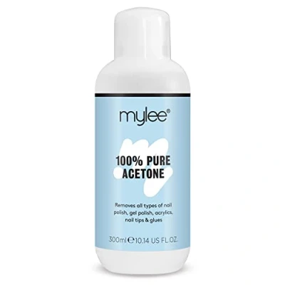 Abbildung von Mylee 100% Reines Aceton, UV Nagellackentferner Entfernt Nagellack, Gel Acryl, Nageltips und Tipkleber (300 ml)