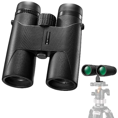 Abbildung von K&amp;F Concept Fernglas Erwachsene 10 * 42 HD Ferngläser Schwarz BAK4 mit Stativumbauhalterung für Vogelbeobachtung, Jagd, Wandern, Sightseeing