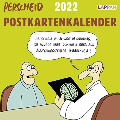 Abbildung von Perscheid Postkartenkalender 2022: Wochenkalender mit skurrilen Cartoons zum Aufhängen, Hinstellen oder Verschicken (Perscheids Abgründe)