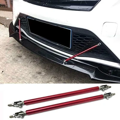 Abbildung von 2 x Auto Stoßstangenschutzstange, verstellbare Trennstange, vordere und hintere Stoßstangenlippe, Modifikations Stützstange (200 mm/150 mm/100 mm)