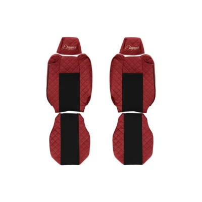 Abbildung von F CORE Elegance FX19 RED Sitzschonbezug Rot Mit Motiv Eco Leder vorne