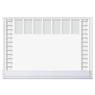 Abbildung von SIGEL H6366 Papier Schreibtischunterlage DIN A2, mit transparenter Schutzleiste, Kalender 2026 2027, 40 Blatt, Schreibunterlage, Schreibunterlage aus nachhaltigem
