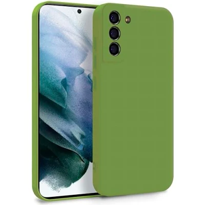 Abbildung von MyGadget Hülle für Samsung Galaxy S21 Zweilagige Handyhülle mit Kameraschutz Cover Innenfutter &amp; Silikon außen Grün