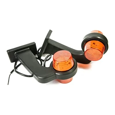 Abbildung von Web Truck 2 x LED Gummi Begrenzungsleuchte Seitenleuchte 12V 24V mit Old School Style Positionsleuchte Auto LKW PKW Wohnwagen KFZ Lampe Leuchte Licht Orange