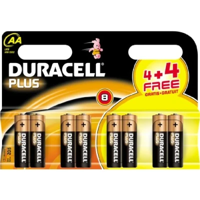 Abbildung von Duracell Plus Alkaline Batterie (AA, LR6, 1,5 Volt) 8 Stück