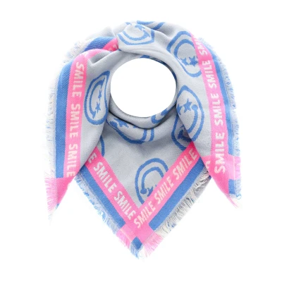 Abbildung von Zwillingsherz Modetuch Viereck &quot;Happy Smile Klein&quot;, mit Schrift und Muster