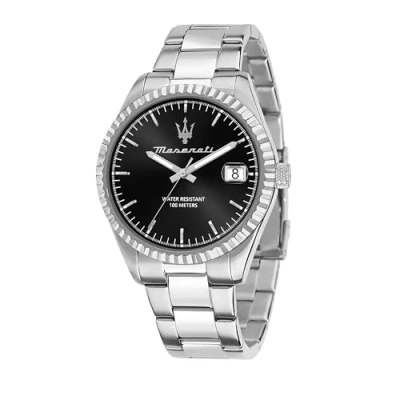 Abbildung von Maserati Competizione DIAL BR SS Uhr, Herren, Größe: One Size, Silber schwarz