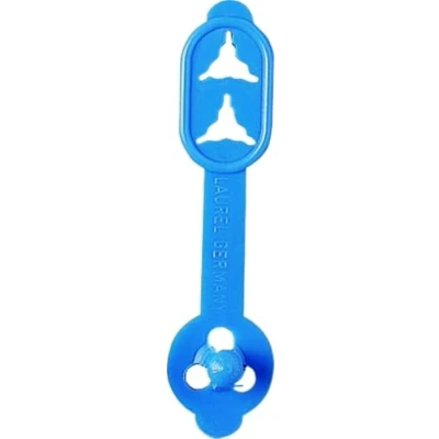 Abbildung von Laurel Briefknopf Duo aus Polyethylen, 30/38 x 8 mm, Dose, blau