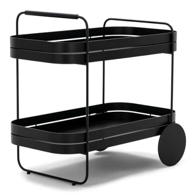 Abbildung von Spinder Design Servierwagen &quot;GIN &amp; TROLLY&quot;, (1 St.), aus Stahl mit Gummirädern