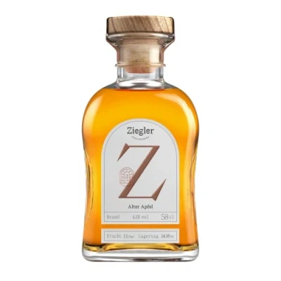 Abbildung von Brennerei Ziegler Alter Apfel Obstbrand 50 cl 43% vol. Gold beim ISW 2022