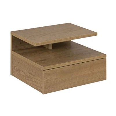 Abbildung von ACTONA GROUP Nachttisch &quot;Ashlan Nachtkommode&quot;, Nachtschrank, wandmontiert, 1 Schublade, Fachboden, Metallschienen