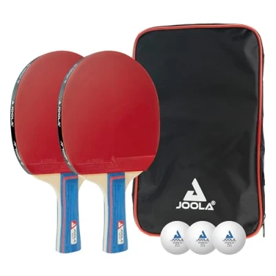 Abbildung von Joola Tischtennisschläger &quot;Duo&quot;, (Set, 5 tlg., mit Schlägerhülle Bällen)