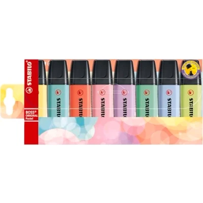 Abbildung von STABILO Marker BOSS Textmarker 2+5 mm pastell 8er Set