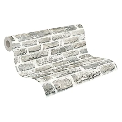 Abbildung von living walls Vliestapete &quot;Neue Bude 2.0&quot;, Steinoptik, Landhaus Tapete Stein