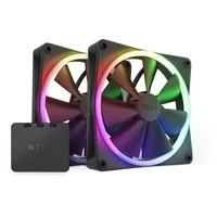 Abbildung von NZXT F140 RGB Fans RF R14DF B1 Erweiterte Anpassung der Beleuchtung Flüsterleise Kühlung Twin (RGB Lüfter und Controller INKLUSIVE) 140mm Schwarz