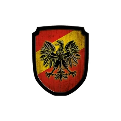 Abbildung von Wappenschild Adler, rot