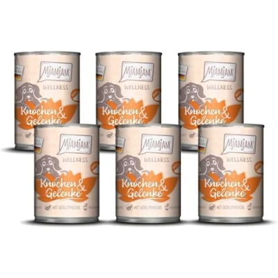 Abbildung von MjAMjAM Premium Nassfutter für Hunde Wellness Knochen &amp; Gelenke Rind, 6er Pack (6x400g), getreidefrei