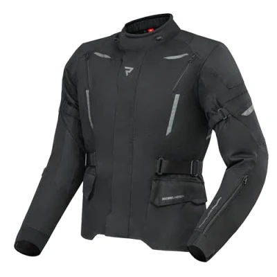 Abbildung von REBELHORN Scout Motorradjacke Herren Textil Ellbogen und Schulterprotektoren Stufe 2 Integrierte Membran Herausnehmbares Thermofutter 6 Belüftungskanäle