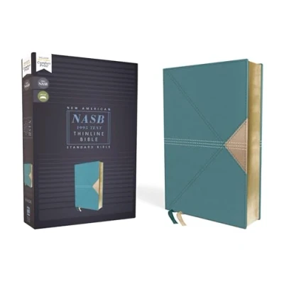 Abbildung von NASB, Thinline Bible, Leathersoft, Teal, Red Letter, 1995 Text, Comfort Print