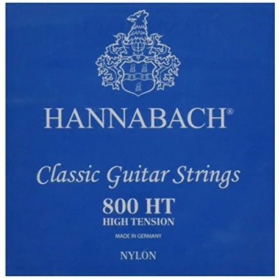 Abbildung von Hannabach Klassikgitarre Saiten Serie 800 Low Tension versilbert Komplettsatz, 800HT, für Gitarre (versilberter Kupferdraht, niedrige Spannung, Konzertgitarren zum Einstieg)