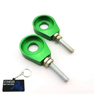 Abbildung von STONEDER 12 mm grün Kettenspanner Satz Alex Block für 50 cc 70 90 110 125 140 150 160 Motorrad Pit Trail Dirt Motor Bike