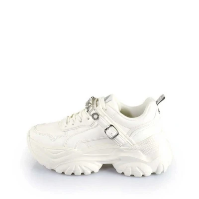 Abbildung von Buffalo Bliss GLAM Sneaker low, Damen, Größe: 39, White/silver Schuhe